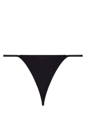Diesel Ufst-D-String logo-plaque thong - Black