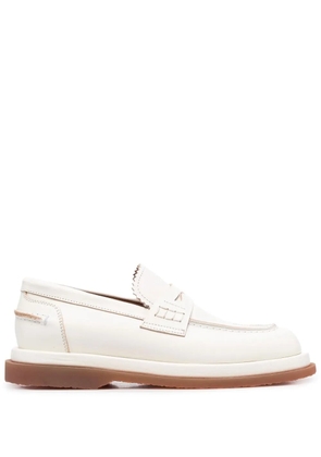 Buttero round-toe penny loafers - White