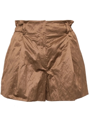 SHIATZY CHEN Plenteous crease-effect shorts - Brown