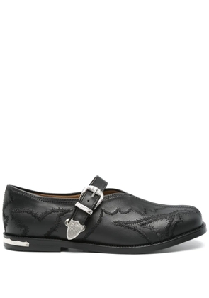 Toga Virilis embroidered loafers - Black