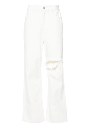 Rokh high-rise wide-leg jeans - White