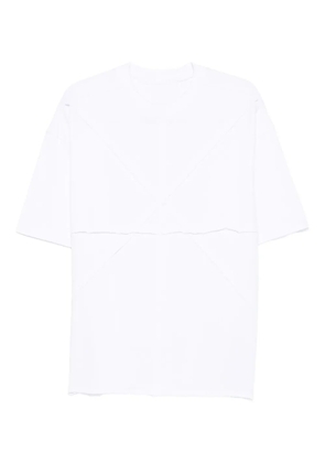HAMZA short-sleeved raw-edge T-shirt - White
