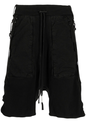 Boris Bidjan Saberi drop-crotch cargo shorts - Black