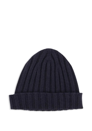 Filippo De Laurentiis ribbed-knit beanie hat - Blue
