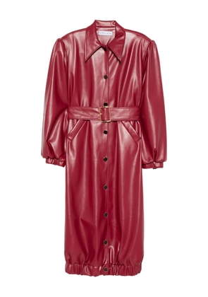 Rowen Rose belted puff-sleeve coat - Red