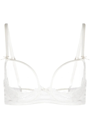 Fleur Du Mal Charlotte peekaboo bra - White