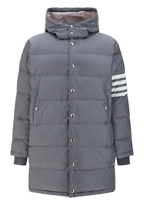 Thom Browne 4-Bar down hooded coat - Grey