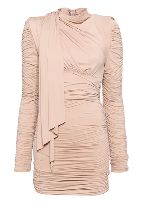 Elisabetta Franchi ruched mini dress - Brown