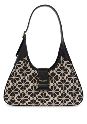 Kate Spade small Nouveau floral-jacquard shoulder bag - Black