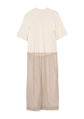 Toga panelled short-sleeve dress - Neutrals