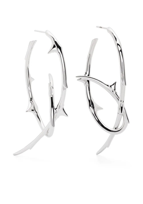 Shaun Leane Rose Thorn Statement hoop earrings - Silver