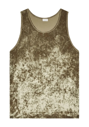 DRIES VAN NOTEN velvet tank top - Green