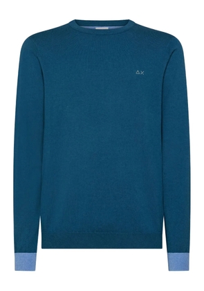 Sun68 elbow-patch detail sweater - Blue