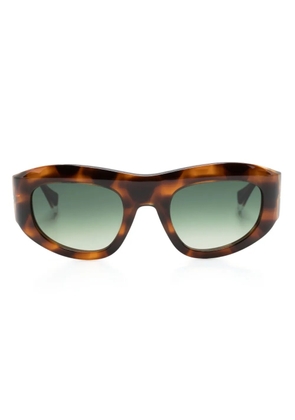 GIGI STUDIOS Galilea oval-frame sunglasses - Brown