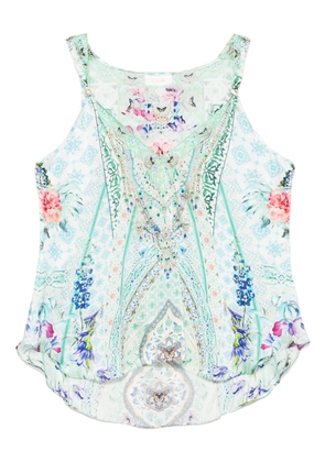 Camilla strap bead tank top - Green