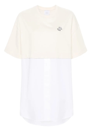 Patou Hybrid organic-cotton T-shirt dress - Neutrals