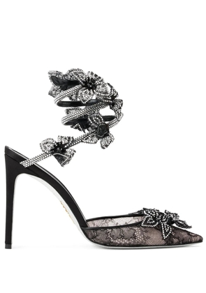 René Caovilla Floriane 105mm lace pumps - Black