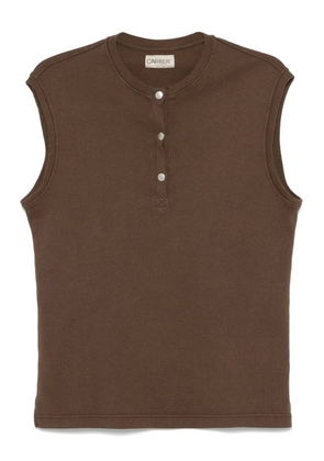 Carrer Henley tank top - Brown