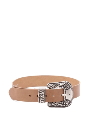 Golden Goose floral-buckle leather belt - Neutrals