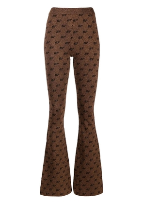 Baum Und Pferdgarten logo-print flared trousers - Brown