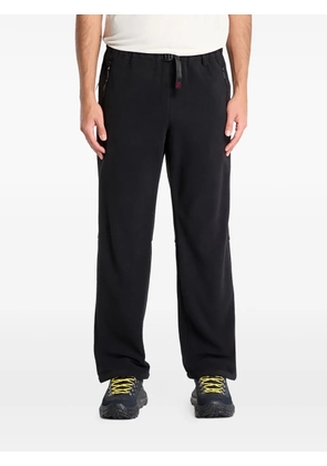 Gramicci belted fleece-texture track pants - Black
