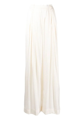 Goen.J wide-leg pleated trousers - White