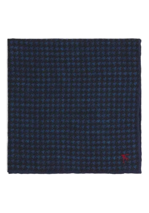 Isaia check-print scarf - Blue