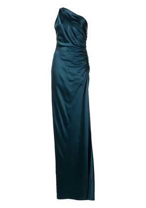 Michelle Mason gathered-detail silk gown - Blue