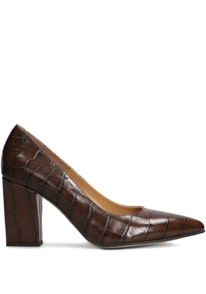 Pedro Miralles pointed block-heel pumps - Brown