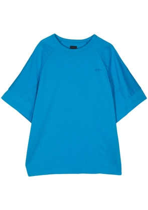 Juun.J embroidered-logo cotton T-shirt - Blue