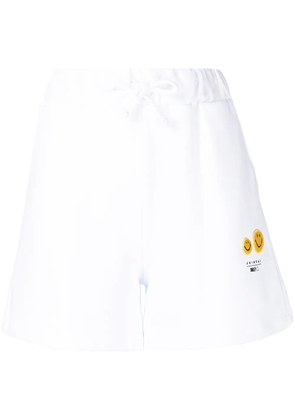 Joshua Sanders smiley face print shorts - White