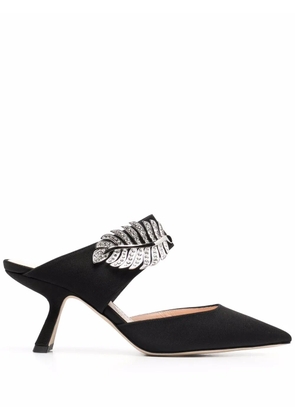 Nicholas Kirkwood MONSTERA 70mm mules - Black