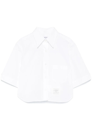 Thom Browne cropped poplin shirt - White