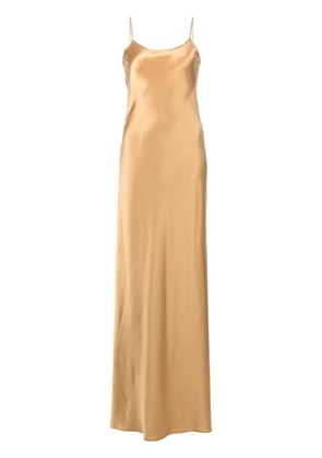 VOZ sleeveless silk maxi slip dress - Gold