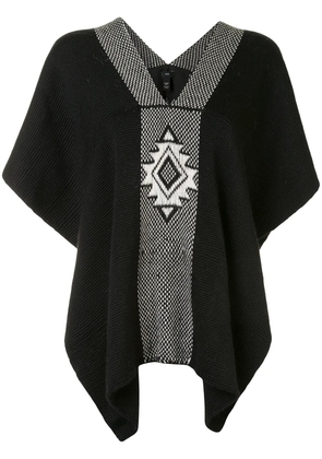 VOZ Estrella knitted poncho - Black
