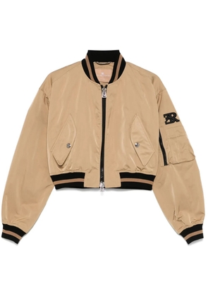 Ermanno Scervino cropped bomber jacket - Brown
