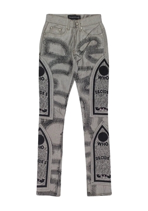 Who Decides War fusion straight-fit jeans - Grey