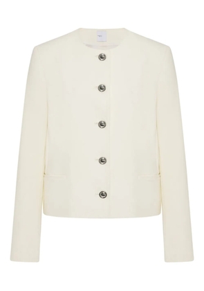 Rosetta Getty crew neck button-front jacket - White