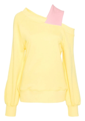 Ioana Ciolacu Nutmeg cold-shoulder sweatshirt - Yellow