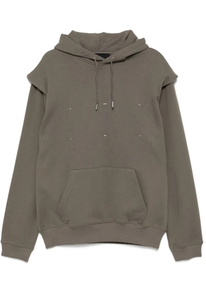 HELIOT EMIL logo print hoodie - Neutrals
