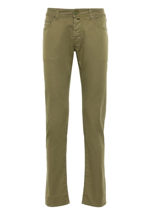 Jacob Cohën logo-patch trousers - Green