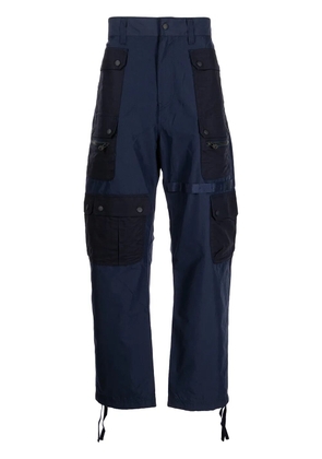 White Mountaineering multi-pocket cotton-blend parachute trousers - Blue