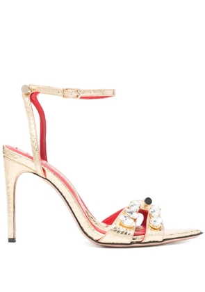 HARDOT 100mm Booty sandals - Gold