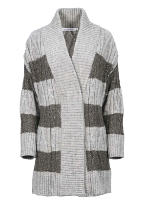 SIMONA CORSELLINI striped cardigan - Grey