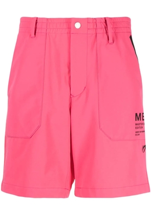 MASTER BUNNY EDITION logo-patch elasticated-waist shorts - Pink