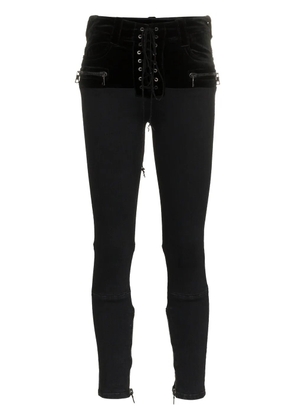 UNRAVEL PROJECT front fastened skinny jeans - Black