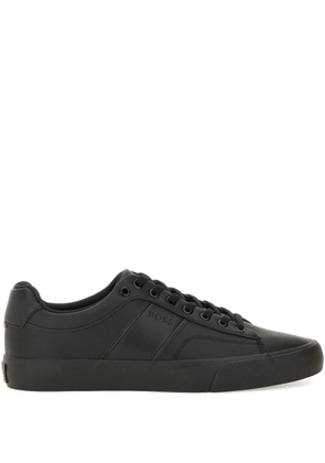 BOSS lace-up panelled sneakers - Black