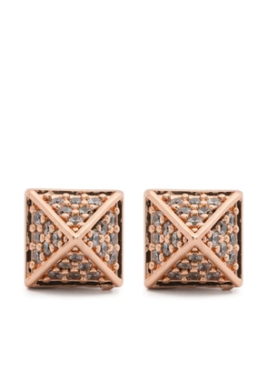 Eddie Borgo Pavé Pyramid earrings - Pink