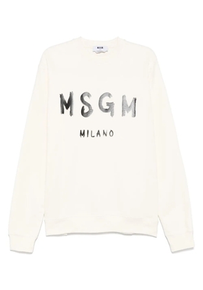 MSGM logo-print sweatshirt - Neutrals