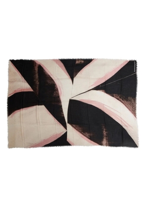 Alexander McQueen Abstract Brushstroke cashmere scarf - Black